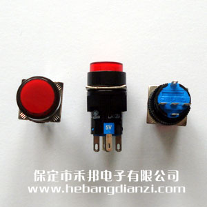 LA128-5V帶鎖帶燈 紅色