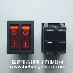 KCD8-212N雙聯(lián)船型開(kāi)關(guān) 紅色