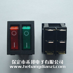 KCD8-212N雙聯(lián)船型開(kāi)關(guān) 紅綠色